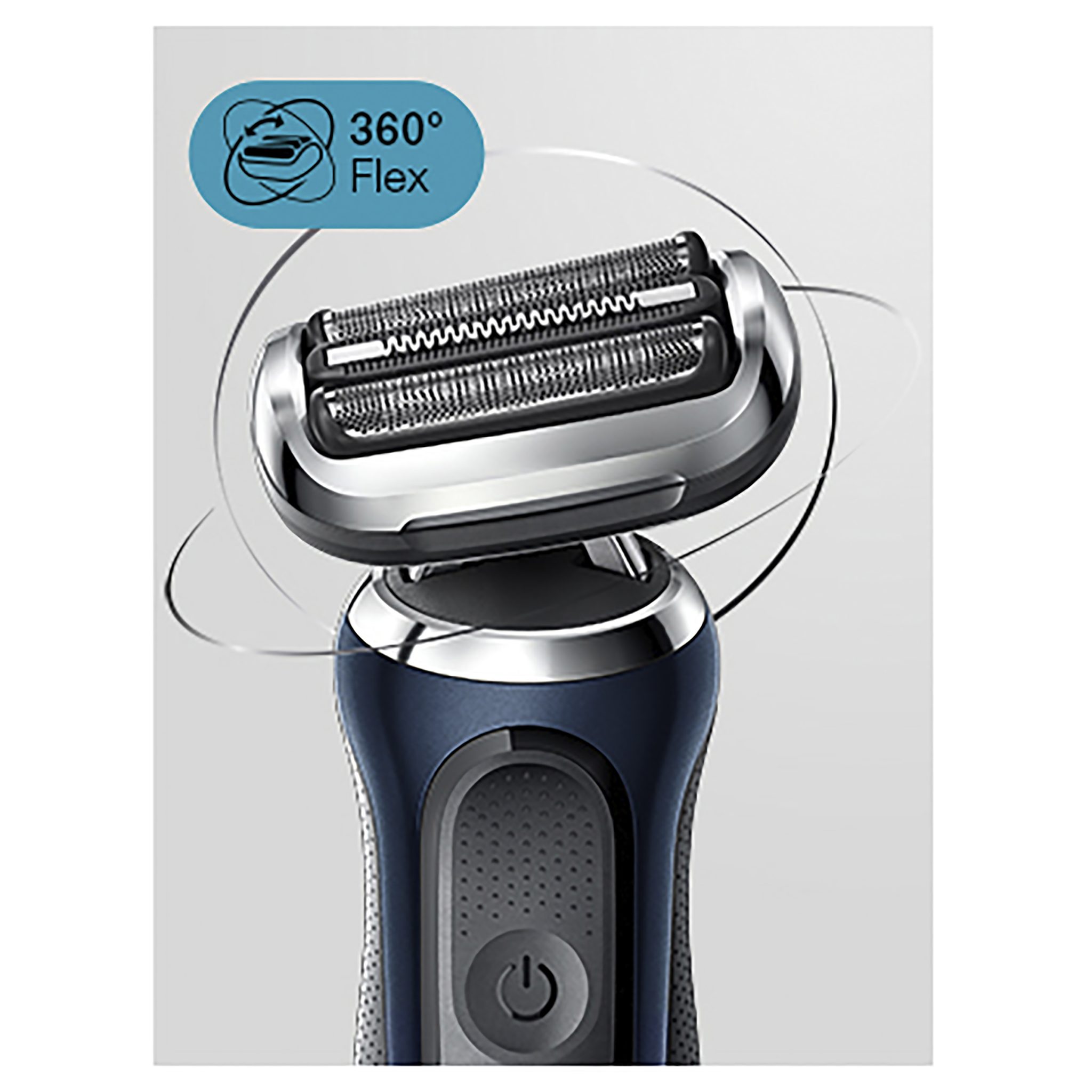 Series 7 71B1000s Wet & Dry shaver with travel case, blue. Braun